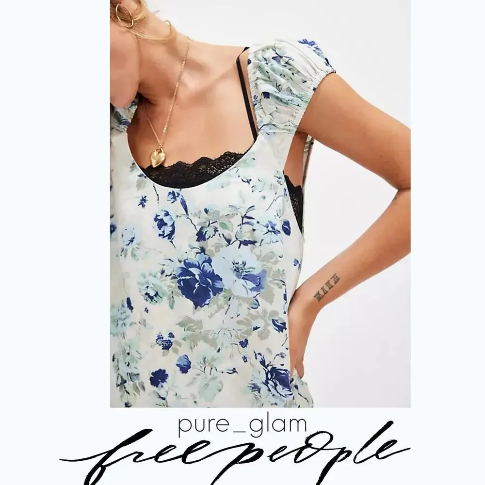 Free People mini dress floral